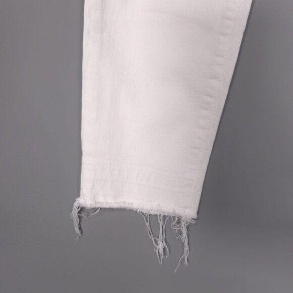 CURRENT ELLIOTT Women’s THE STILETTO SUGAR RELEASED HEM Jeans White USA MADE 28 - Picture 11 of 14